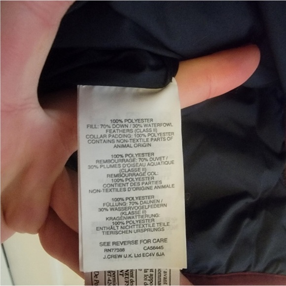 J CREW Excursion Quilted Down Vest Size Small - Picture 5 of 6